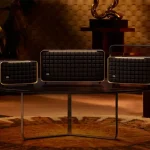 An image of the original JBL Authentics Wi-Fi Home Speakers lineup - Autentics 200, 300, and 500