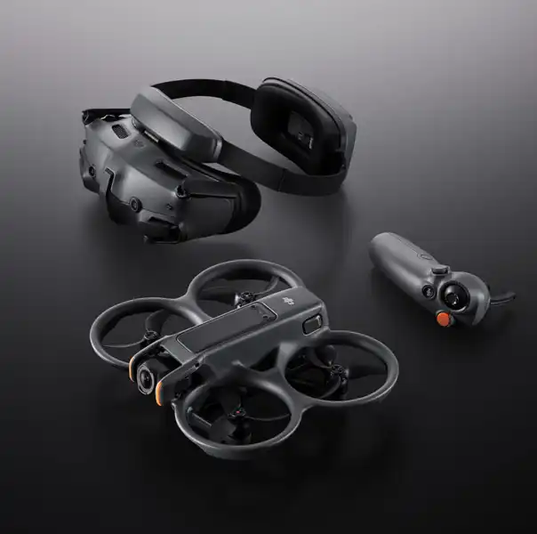 A picture showcasing the DJI Avata 2 Fly More Combo